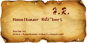 Haselbauer Róbert névjegykártya