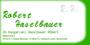 robert haselbauer business card